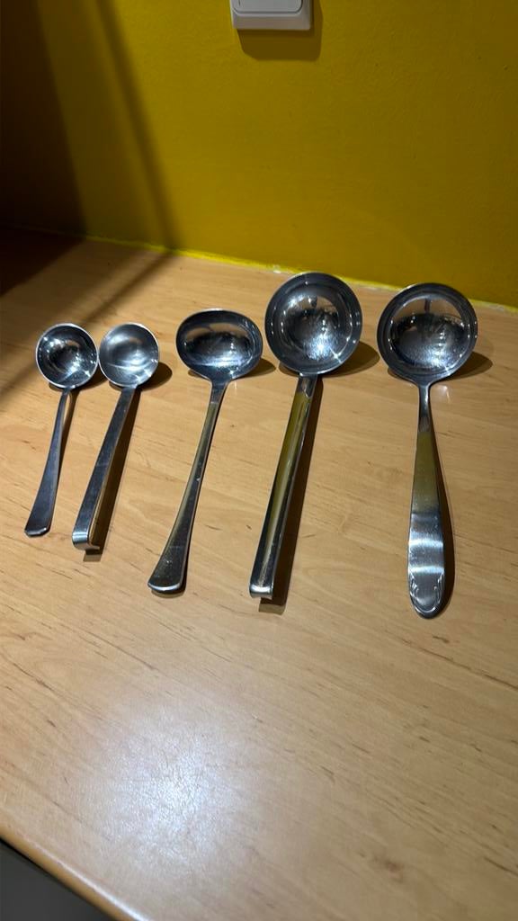 Set van verschillende pollepels, Ophalen of Verzenden