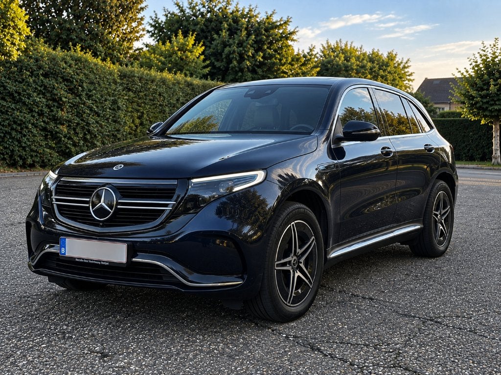 Mercedes EQC400 AMG FULL 39.000 km garantie 1/2029, Autos, Cuir, Achat, Entretenue par le concessionnaire, Noir