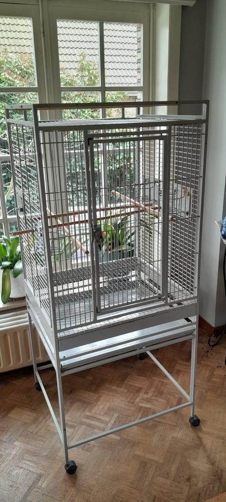Prachtige stalen stevige vogelkooi., Dieren en Toebehoren, Ophalen, Gebruikt, Metaal, Vogelkooi