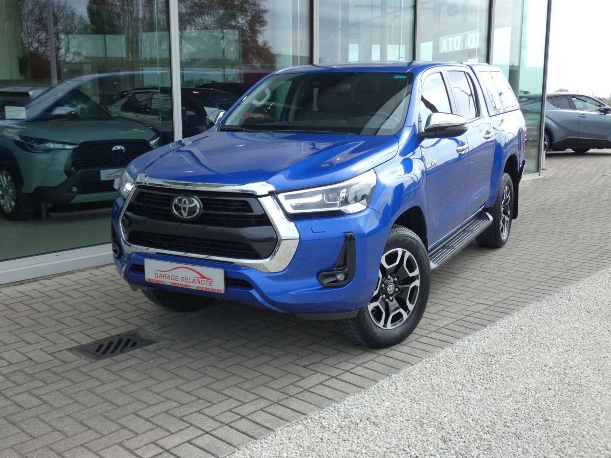 Toyota Hilux 2.8 Autom LOUNGE *36364+BTW* +LEDER +ZETELVERWA, Cuir, Achat, Entreprise, Noir