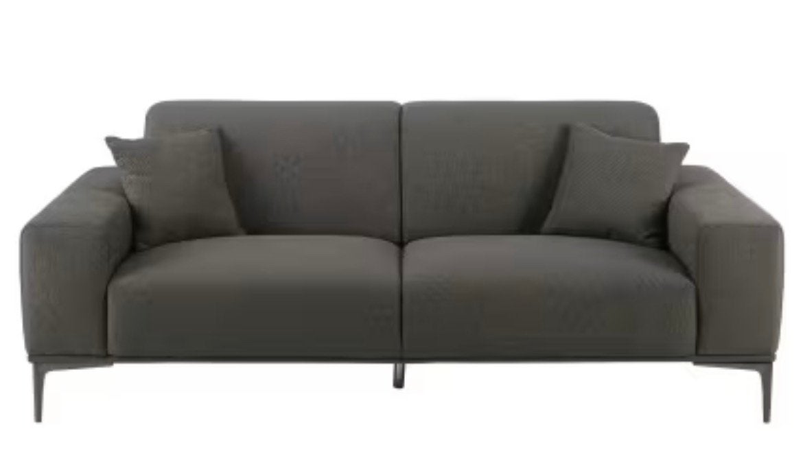 Zetel antracietgrijs Maison du Monde, Huis en Inrichting, Ophalen, Driepersoons, 75 tot 100 cm, Zo goed als nieuw