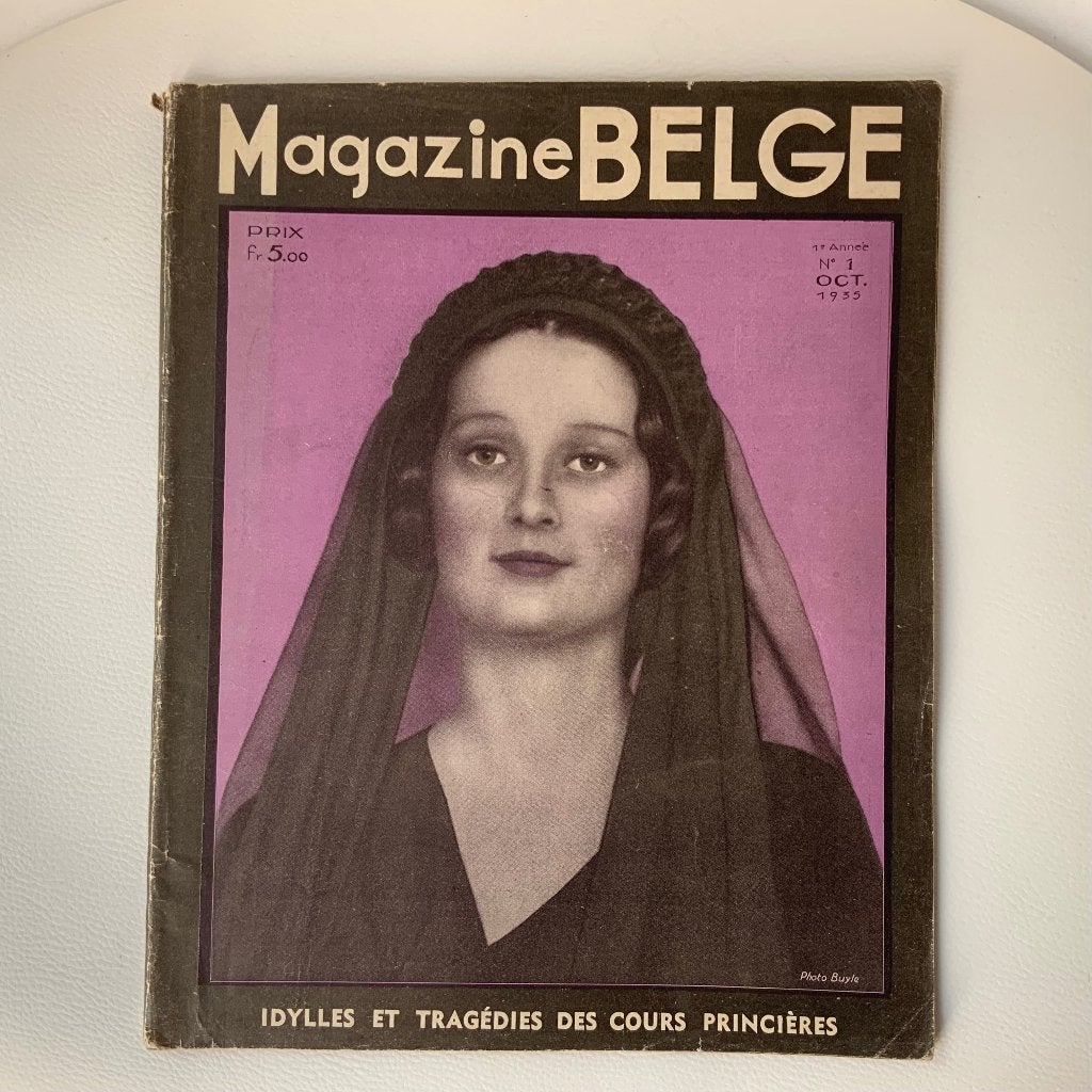 Magazine Belge 1935 - Portrait de la reine Astrid, Livres, Enlèvement ou Envoi, 20e siècle ou après, Utilisé