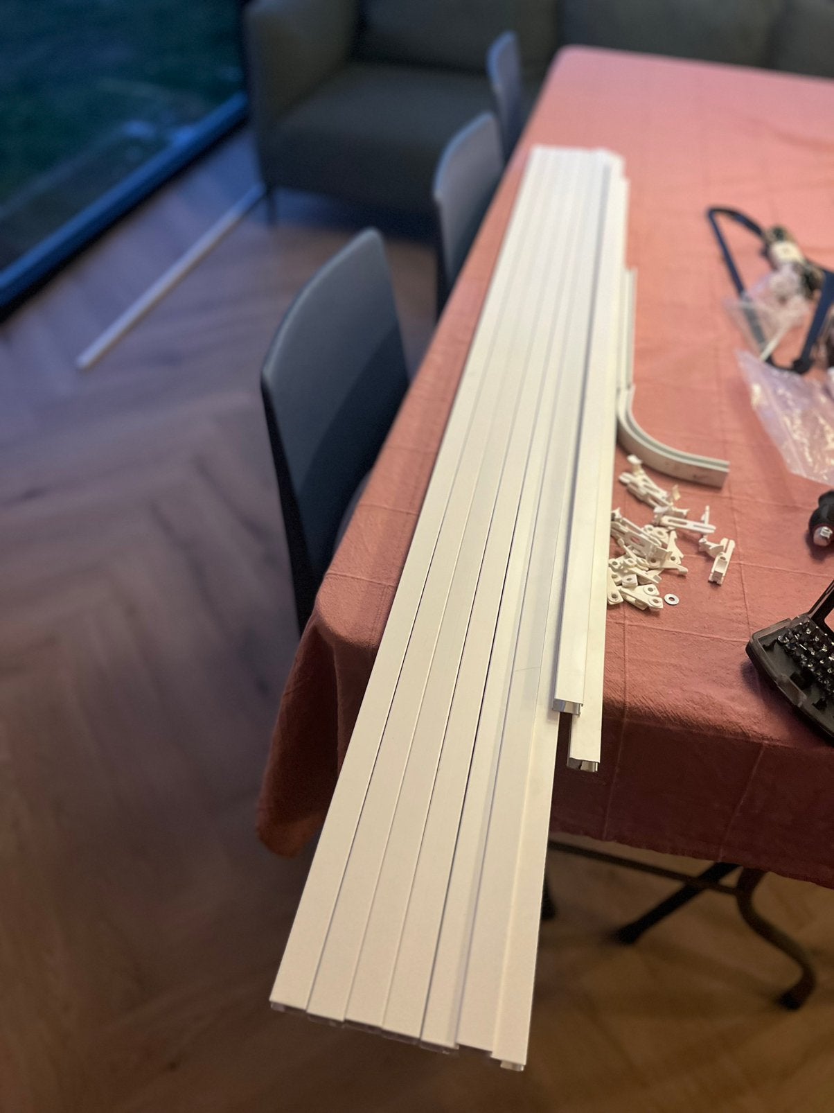 Nieuwe gordijnrails ikea, Maison & Meubles, Neuf, Enlèvement ou Envoi, Rideau, Blanc