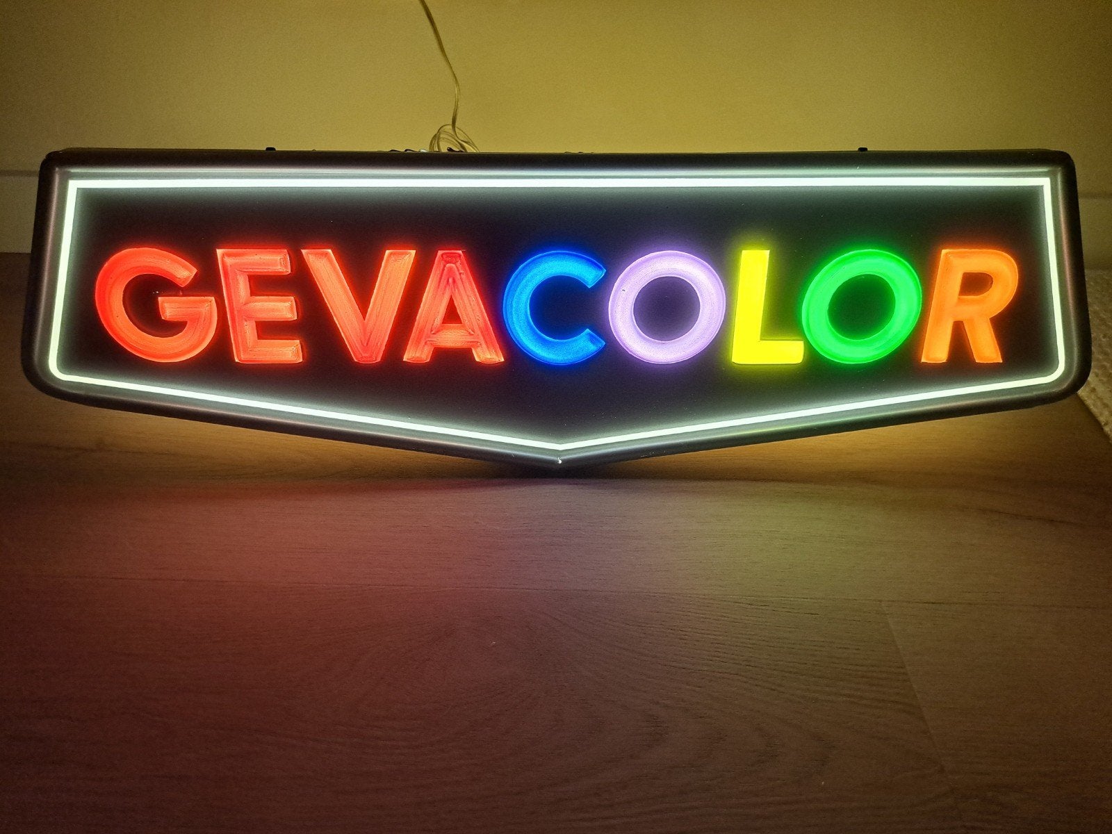 Lichtreclame reclamebord lichtbak gevacolor geen emaille, Ophalen, Reclamebord