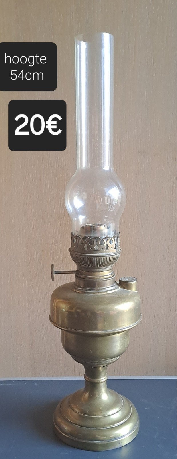 antieke olielamp, Antiek en Kunst, Ophalen of Verzenden