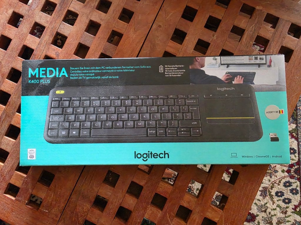 Toetsenbord Logitech Media K 400 Plus, Computers en Software, Logitech, Azerty, Ophalen of Verzenden, Zo goed als nieuw