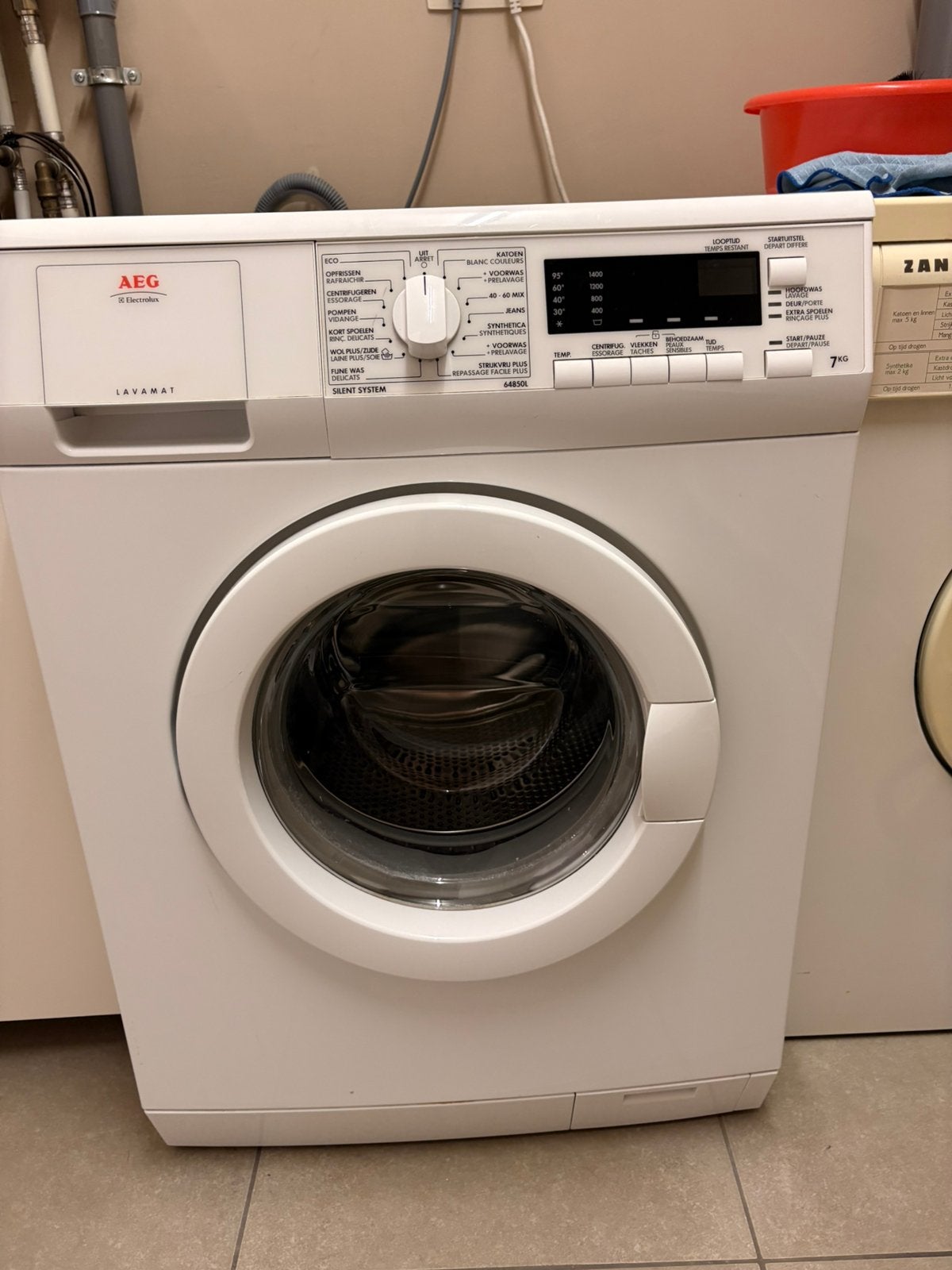 Wasmachine AEG, Ophalen, Gebruikt, Handwasprogramma, Voorlader