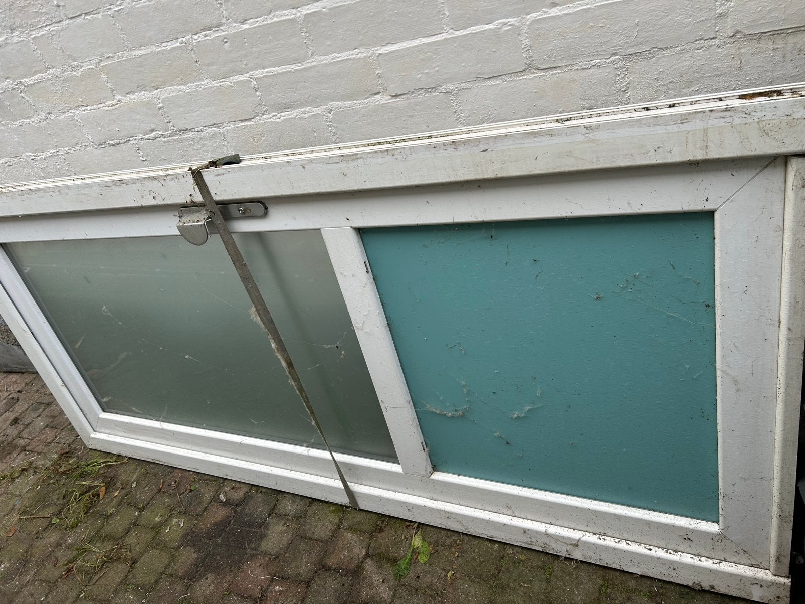 Pvs buitendeur, 75 tot 150 cm, Kunststof, Gebruikt, Deurkozijn