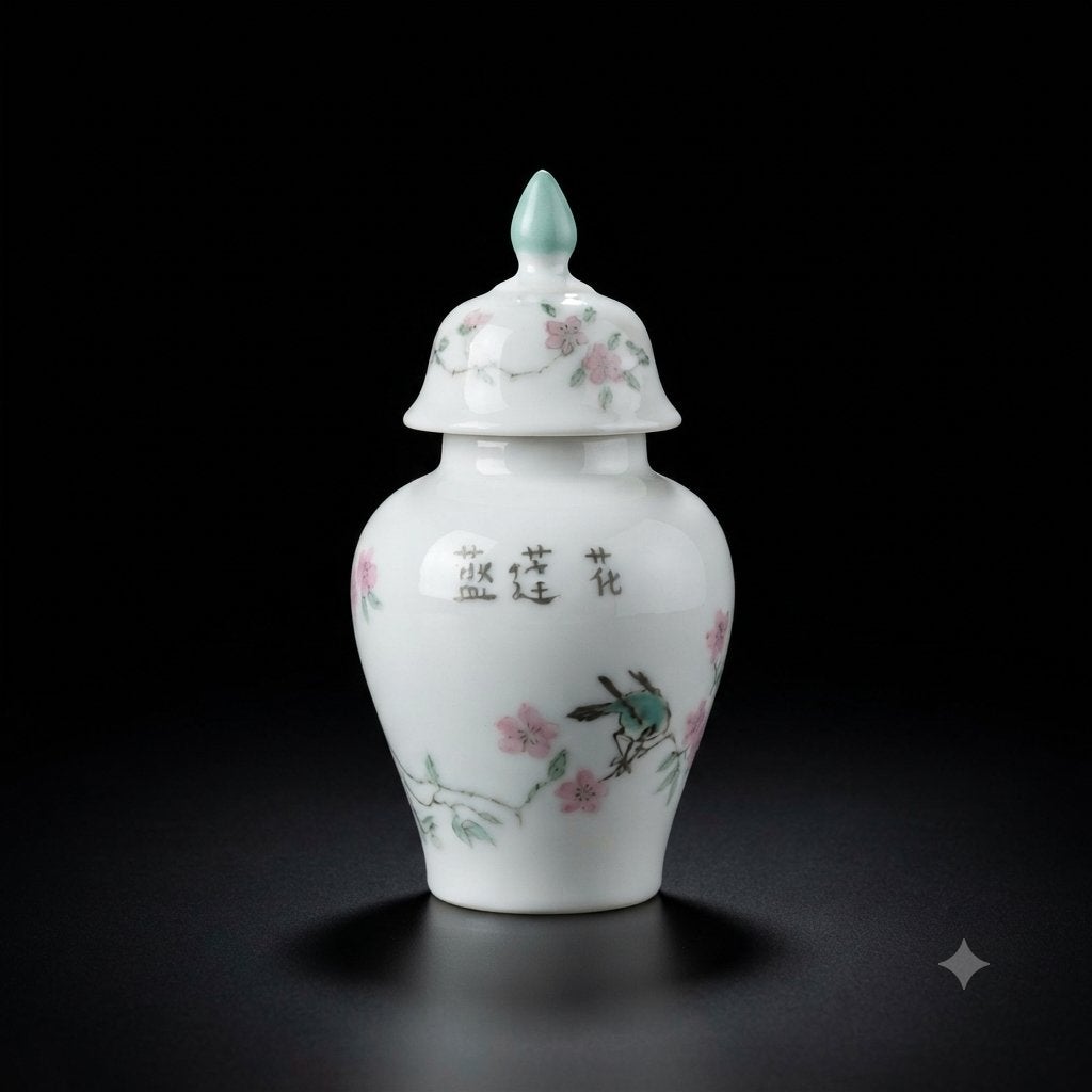 Rare pot en porcelaine signé C. LAMBERT (Art Belge) - 13 cm, Enlèvement