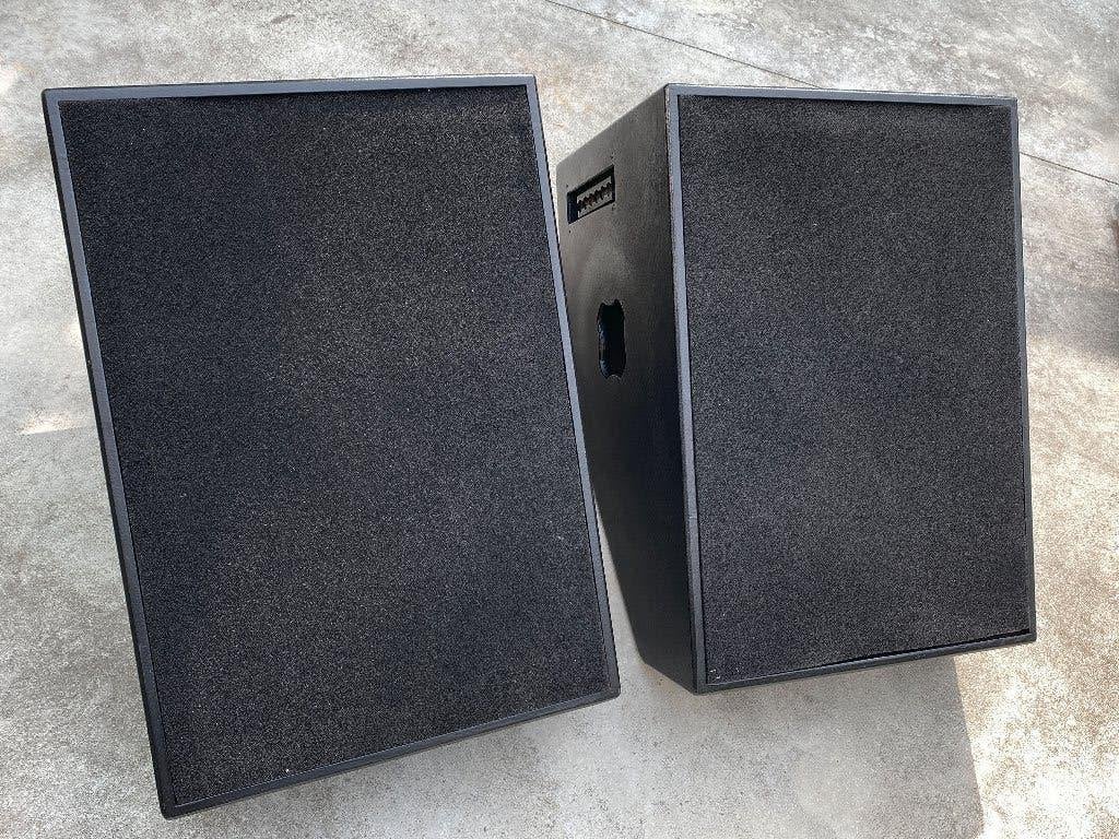 2 x vloermonitor kist + crossover, Ophalen, Gebruikt, Overige typen, Overige merken