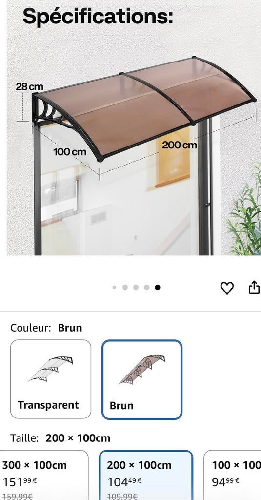 Luifel terras - NIEUW, Doe-het-zelf en Bouw, Ophalen, Zo goed als nieuw, Paneel