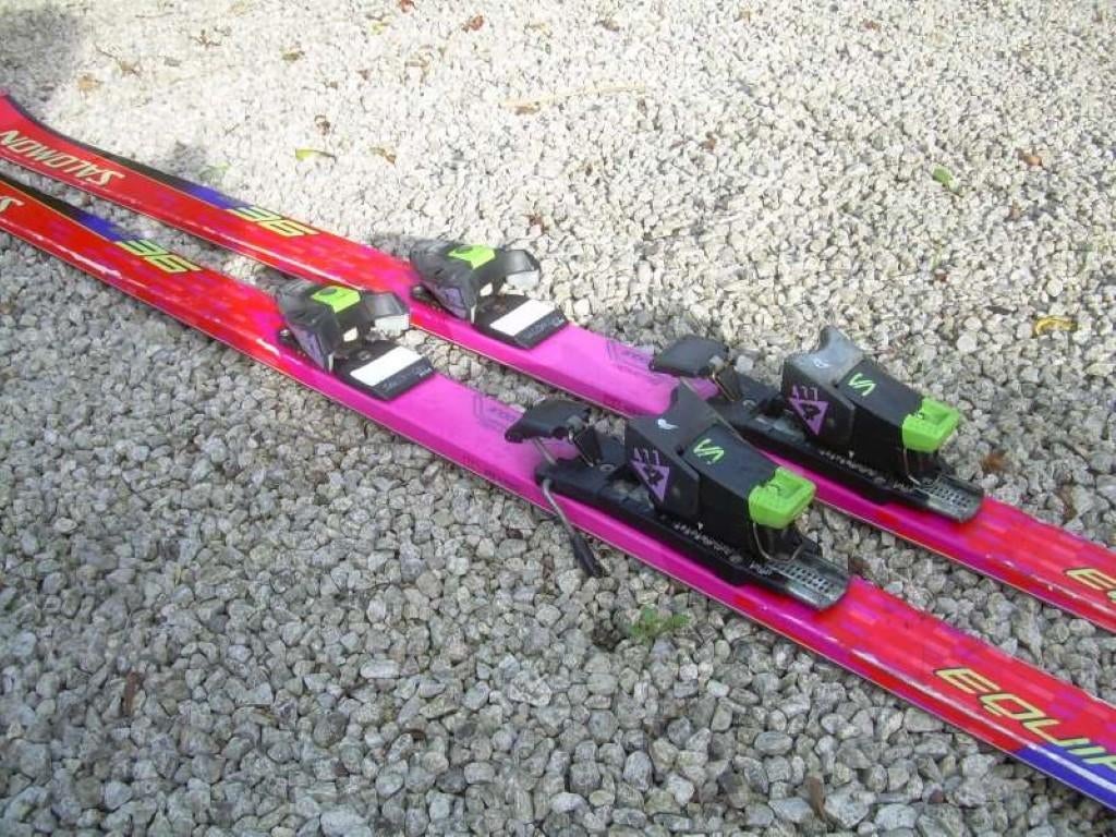 ski Retro, Sport en Fitness, Skiën en Langlaufen, Ophalen, Salomon, 180 cm of meer, Gebruikt