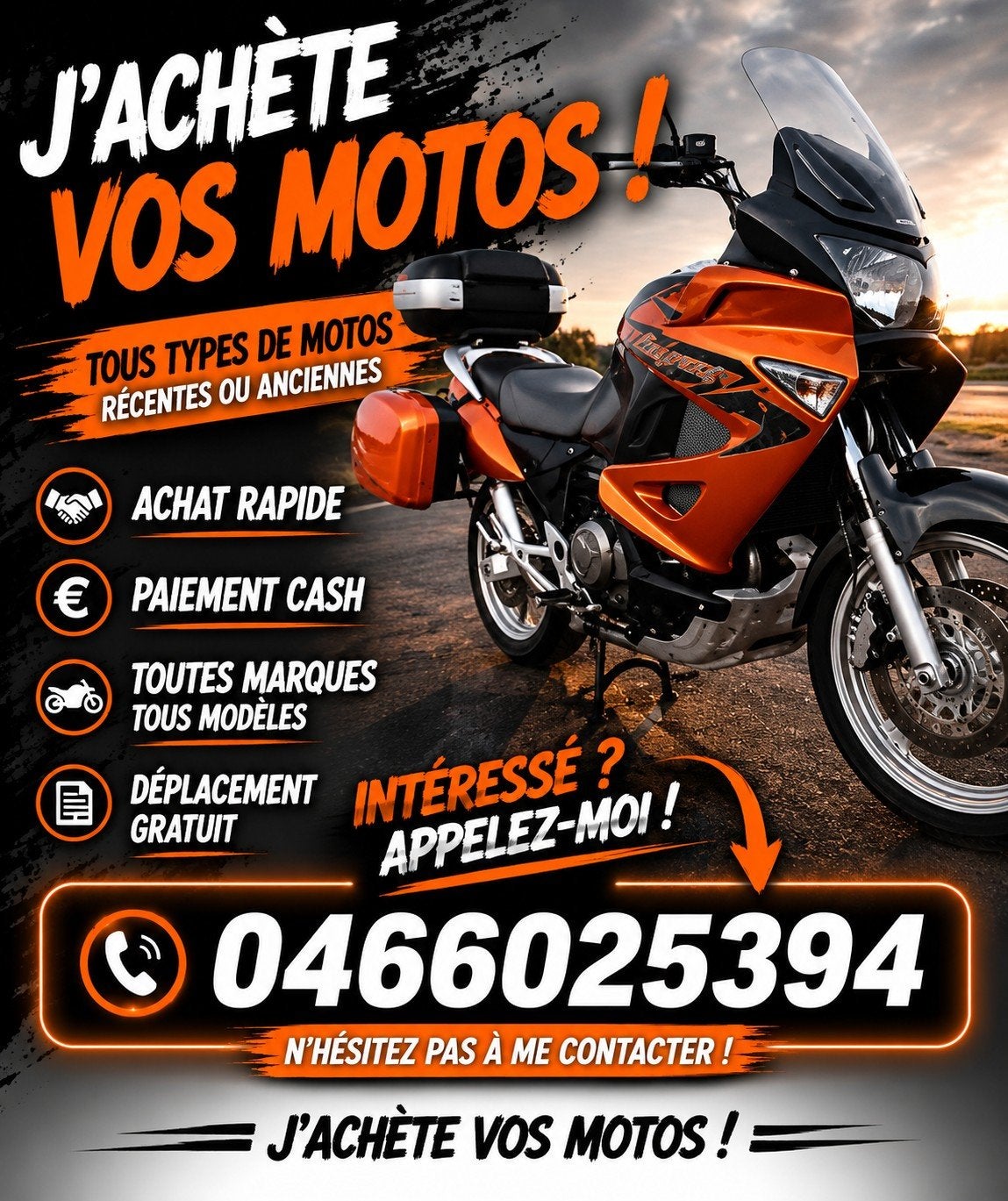 BONJOU/ BONSOIRE :) JE ACHETE TOUT LE TYPE DE MOTOS, Entreprise