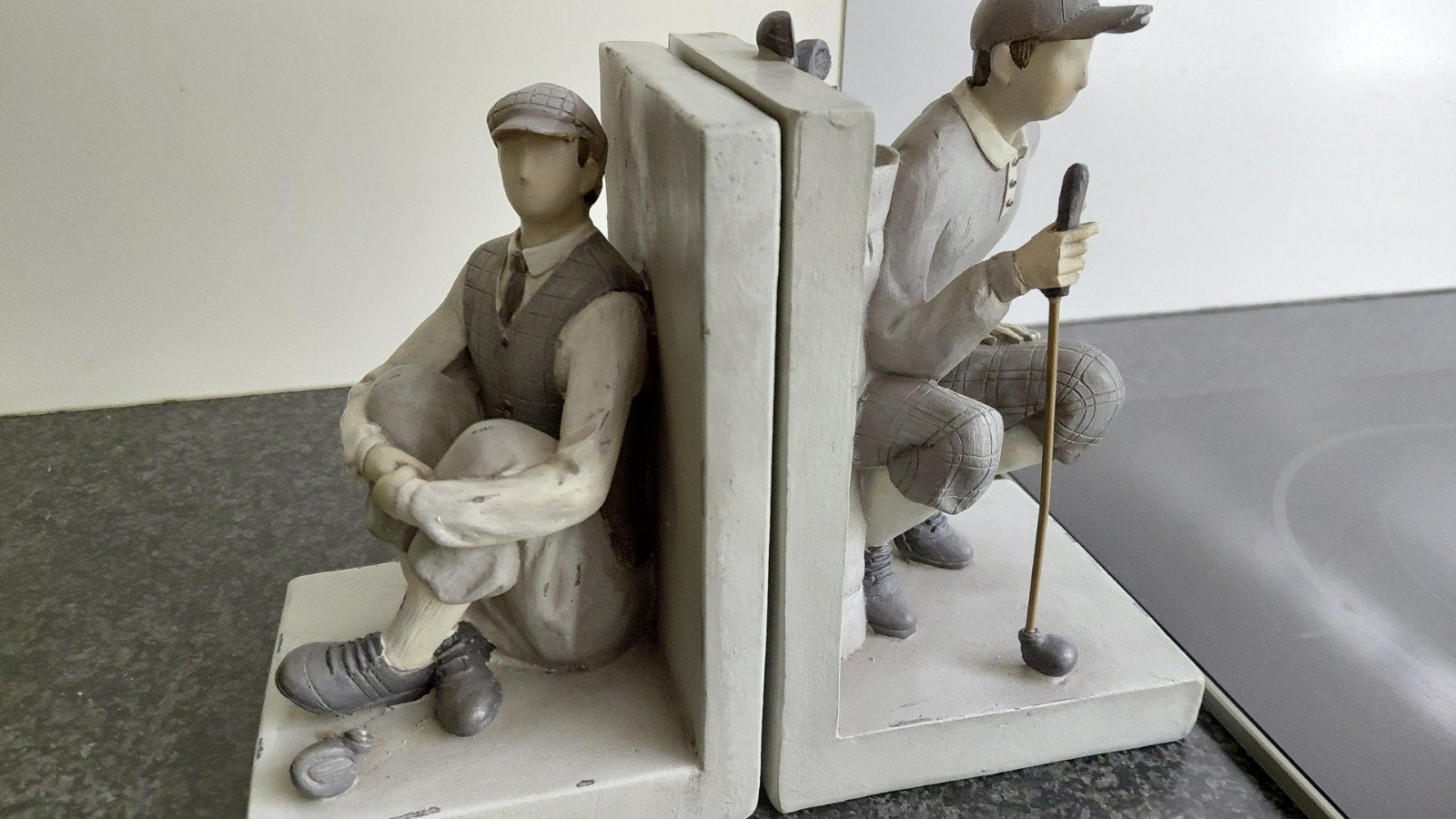 Golvers boekensteun 16cm, Verzamelen, Beelden en Beeldjes, Ophalen of Verzenden, Gebruikt, Mens