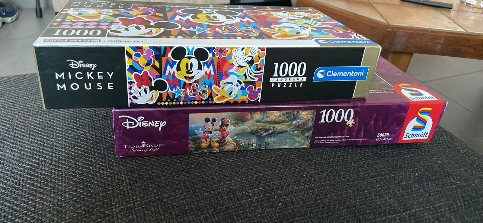 Mickey en minnie mousse puzzel 1000stukjes, Hobby en Vrije tijd, Ophalen, Zo goed als nieuw
