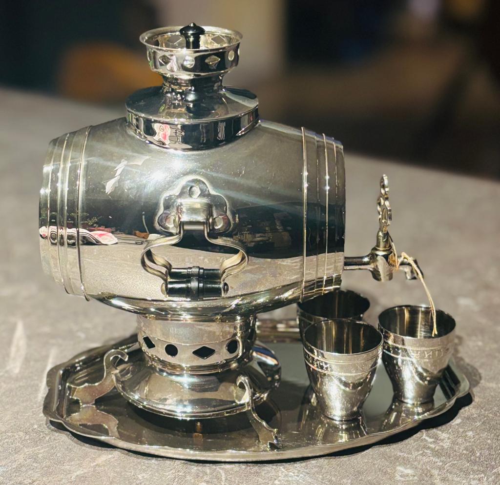 Samovar mini wodka set (USSR), Antiek en Kunst, Ophalen of Verzenden
