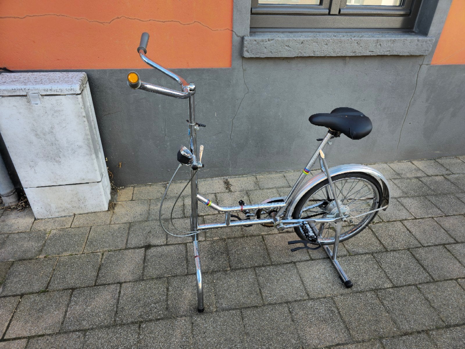 Unieke Vintage Fietstrainer / Hometrainer (met Huret km-tell, Enlèvement