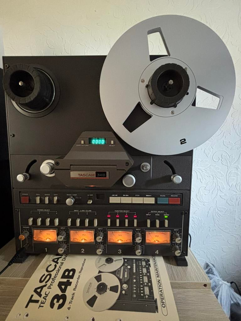 Tascam teac 34B 4 sporen studio recorder, Audio, Tv en Foto, Bandrecorder, Bandrecorder, Ophalen
