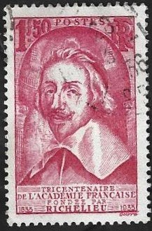 1 Postzegel Frankrijk 1935 Richelieu, Ophalen of Verzenden, Gestempeld