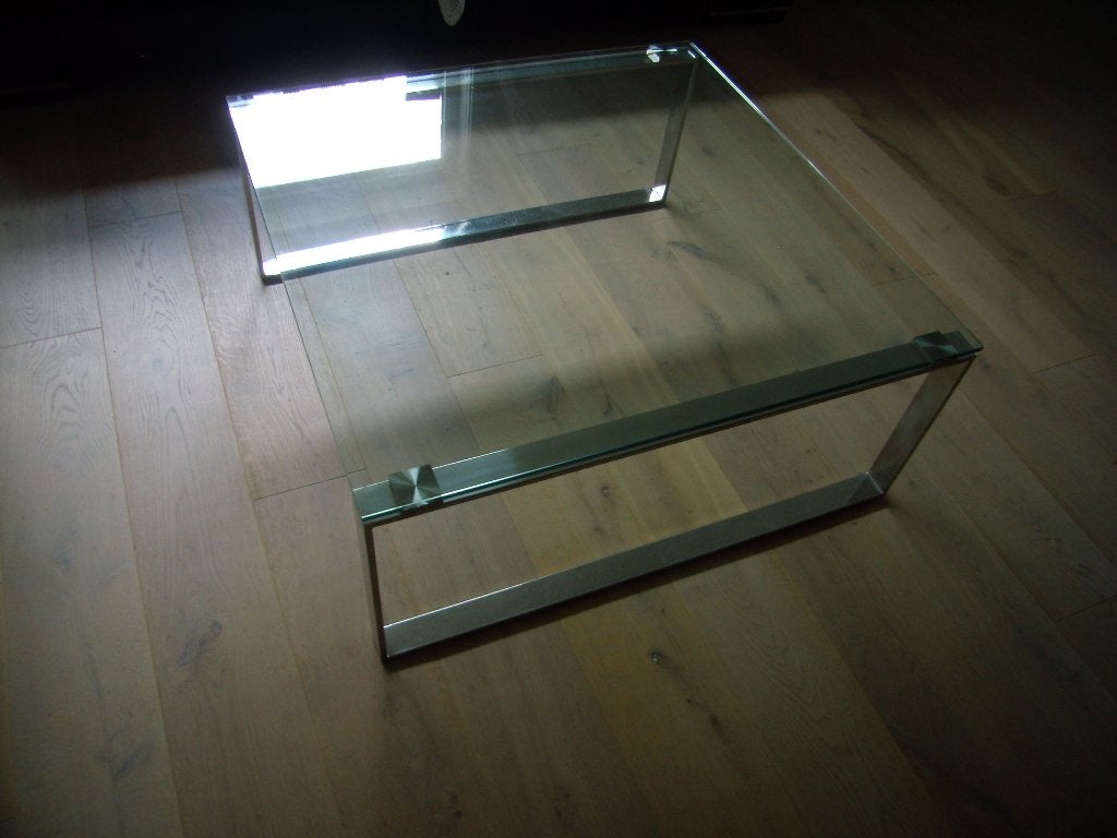 salontafel, Huis en Inrichting, Tafels | Salontafels, Ophalen, Gebruikt, 50 tot 100 cm, Vierkant