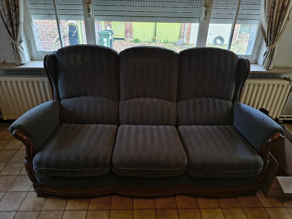 3-zit zetel klassiek stevig model, Tissus, Klassiek, Enlèvement, Utilisé