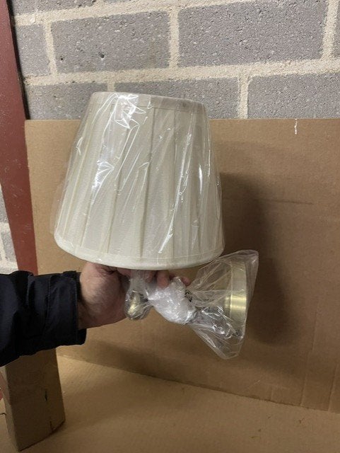 WENKO wandlamp muurlamp – antiek – beige/goud – messing look, Maison & Meubles, Lampes | Appliques, Neuf, Enlèvement ou Envoi