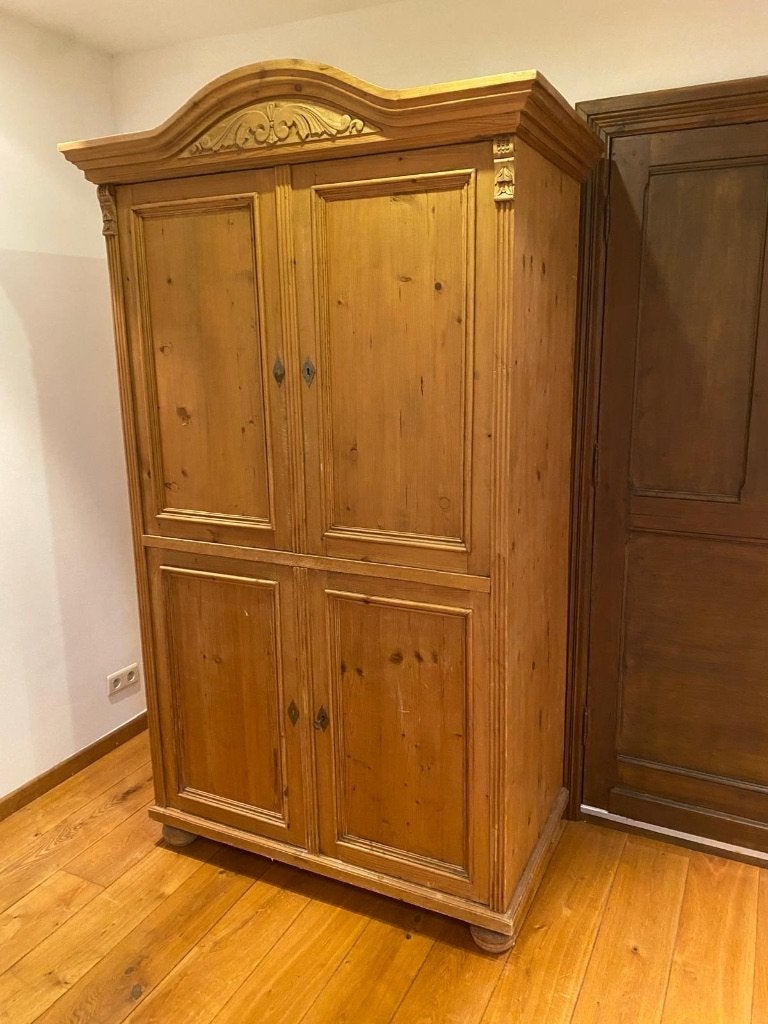 Meuble en pin aménagé meuble tv, Maison & Meubles, 100 à 150 cm, Utilisé, Pin, 50 à 75 cm