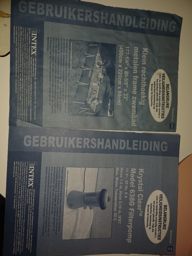 Rechthoekig metalen frame zwembad Intex met pomp, Enlèvement, Utilisé, 80 à 120 cm, Rectangulaire