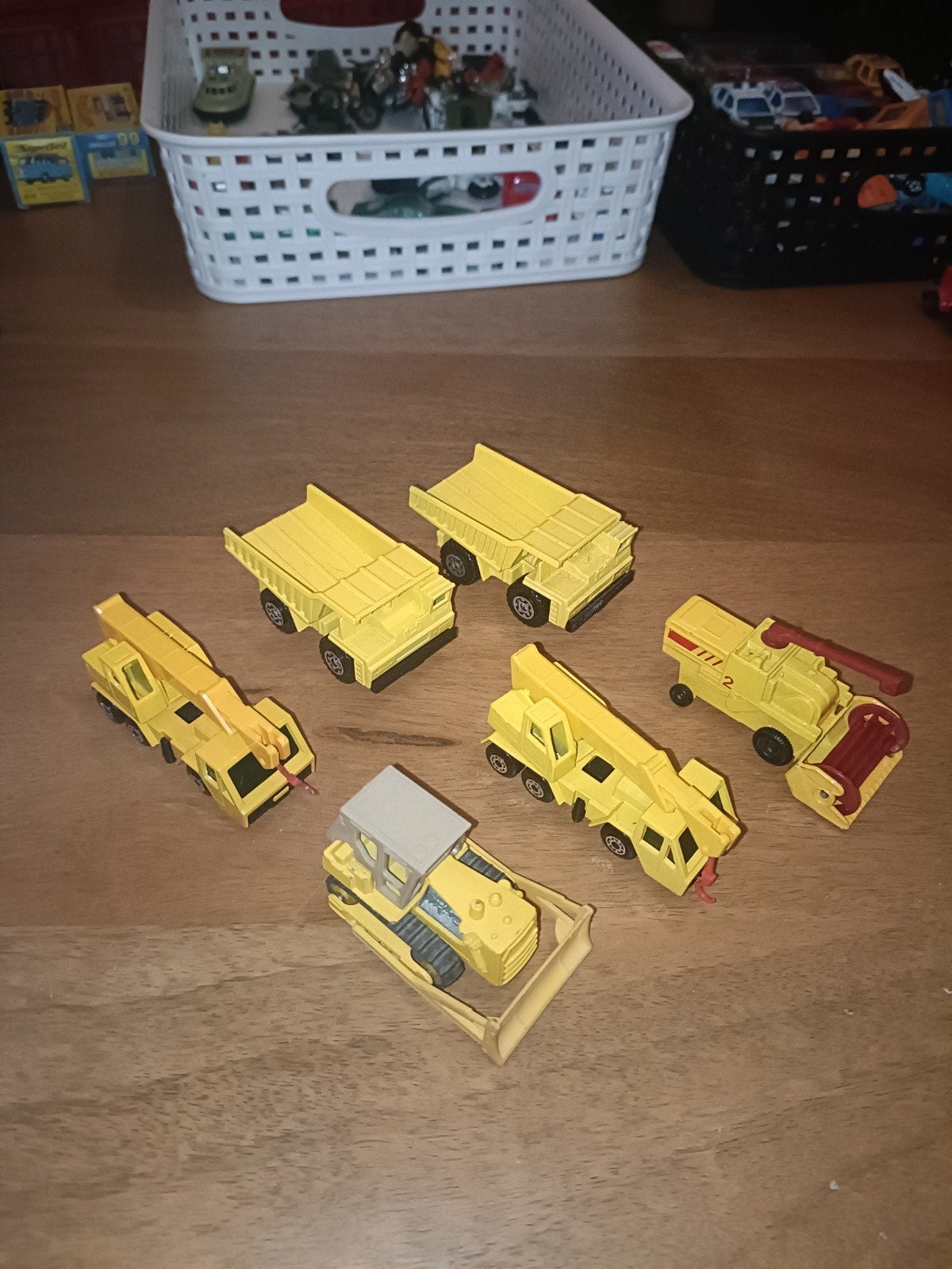 Matchbox Supersnelle kraanwagen Caterpillar Faun Dump Harves, Hobby en Vrije tijd, Ophalen of Verzenden
