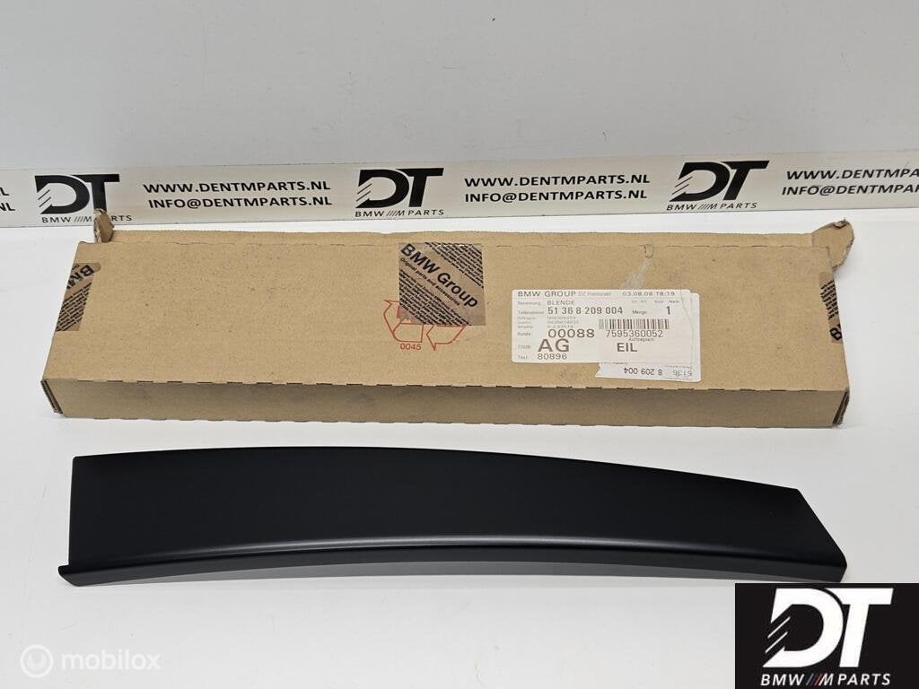 Raamlijst C-stijl rechts zwart BMW E46 Touring 51368209004, Nieuw, Ophalen of Verzenden, BMW, BMW