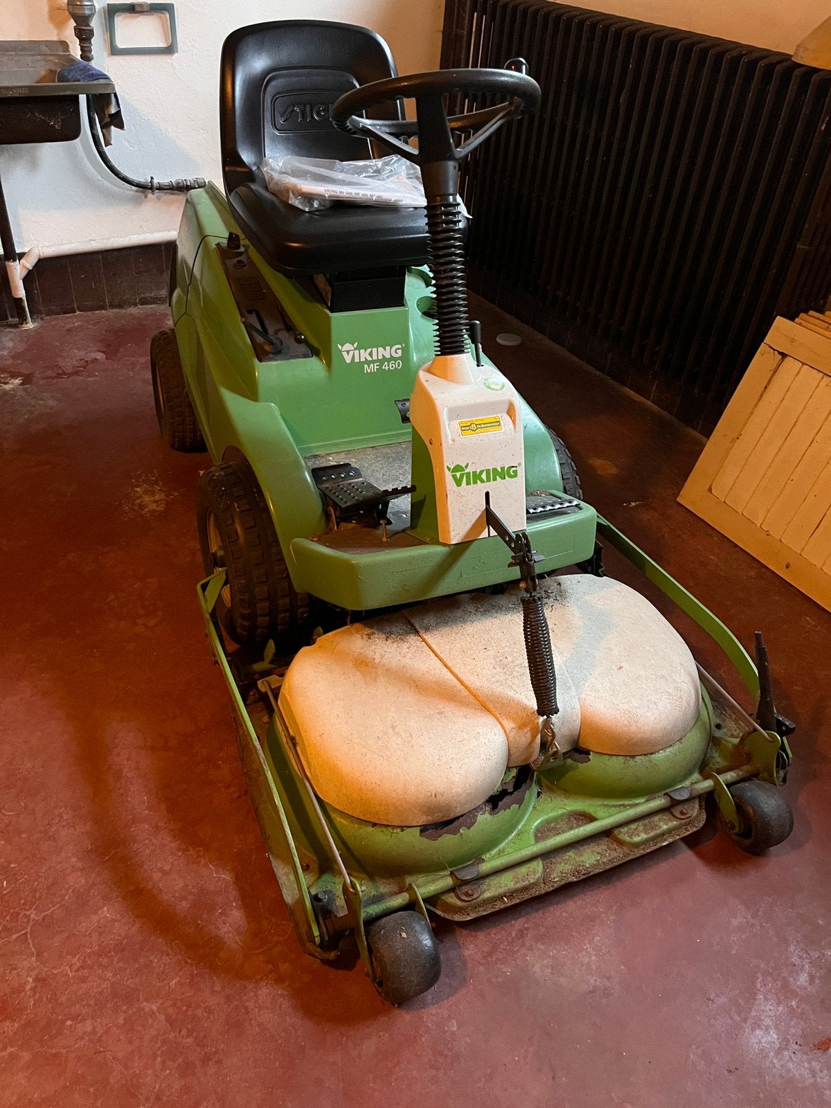 Viking MF460 frontmaaier, Tuin en Terras, Grasmaaiers, Ophalen, Gebruikt, Mulchfunctie, Benzine-grasmaaier