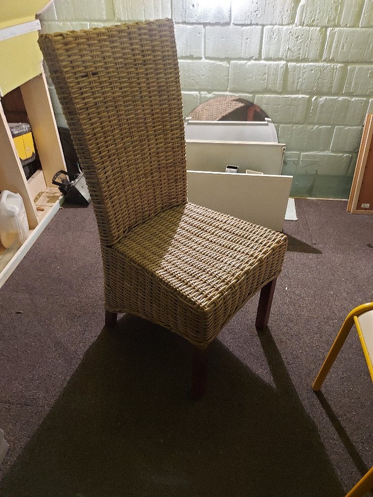 Rieten stoelen  (landelijk), Huis en Inrichting, Ophalen, Bruin, Riet of Rotan, Vijf, Zes of meer stoelen