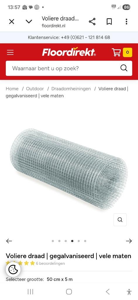 Volière draad gezocht, Ophalen of Verzenden, Gebruikt, Metaal, Volière