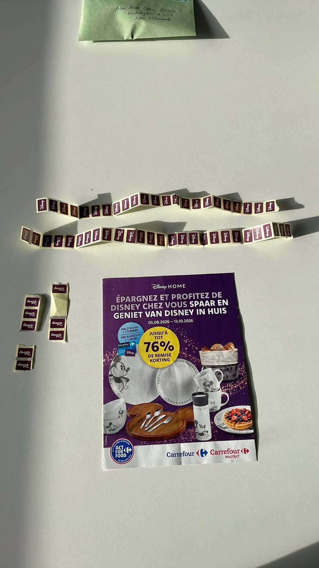 58 zegels Disney home Carrefour, Enlèvement ou Envoi