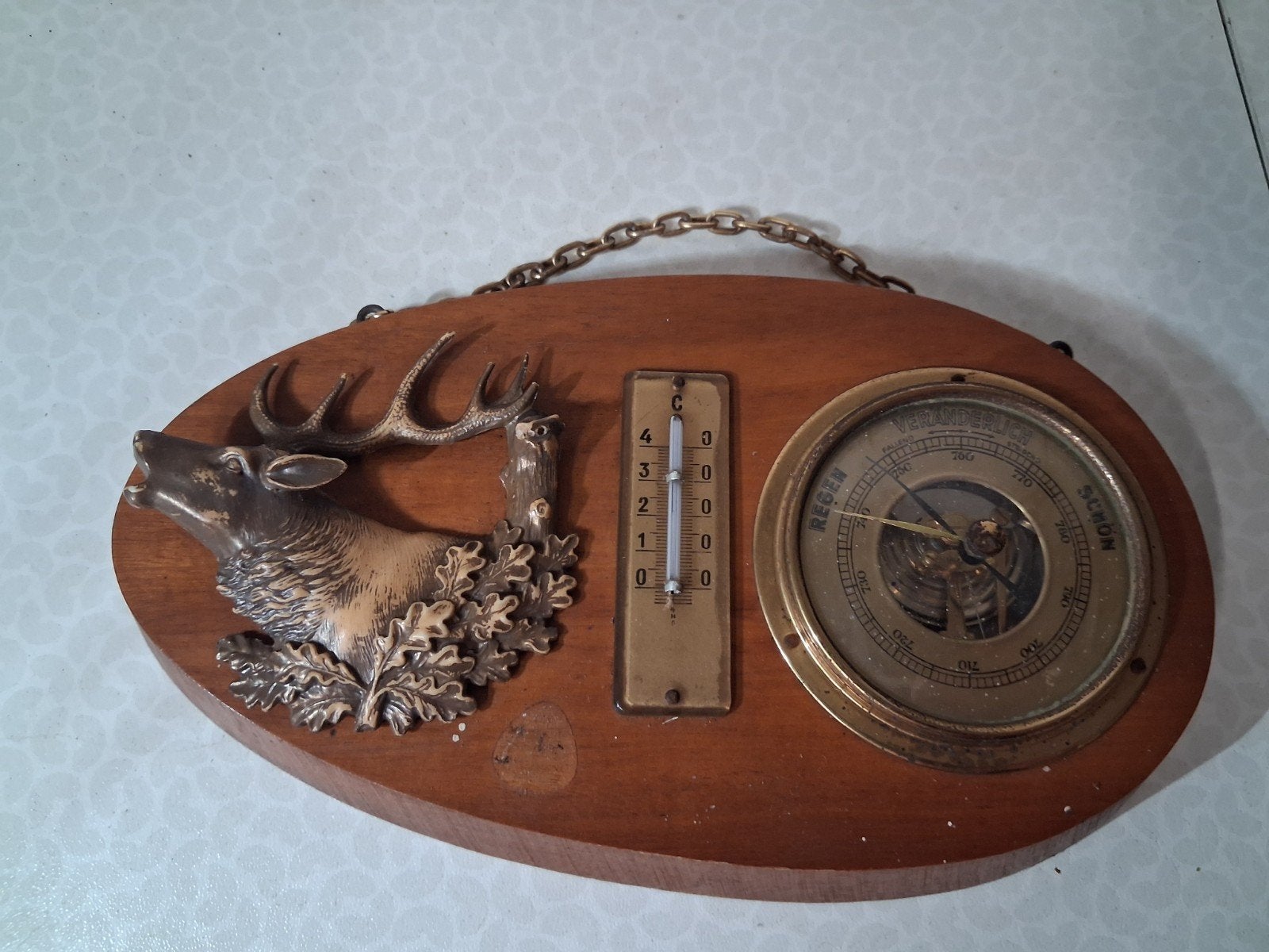 vintage thermostaat thermometer duits hert, Ophalen of Verzenden