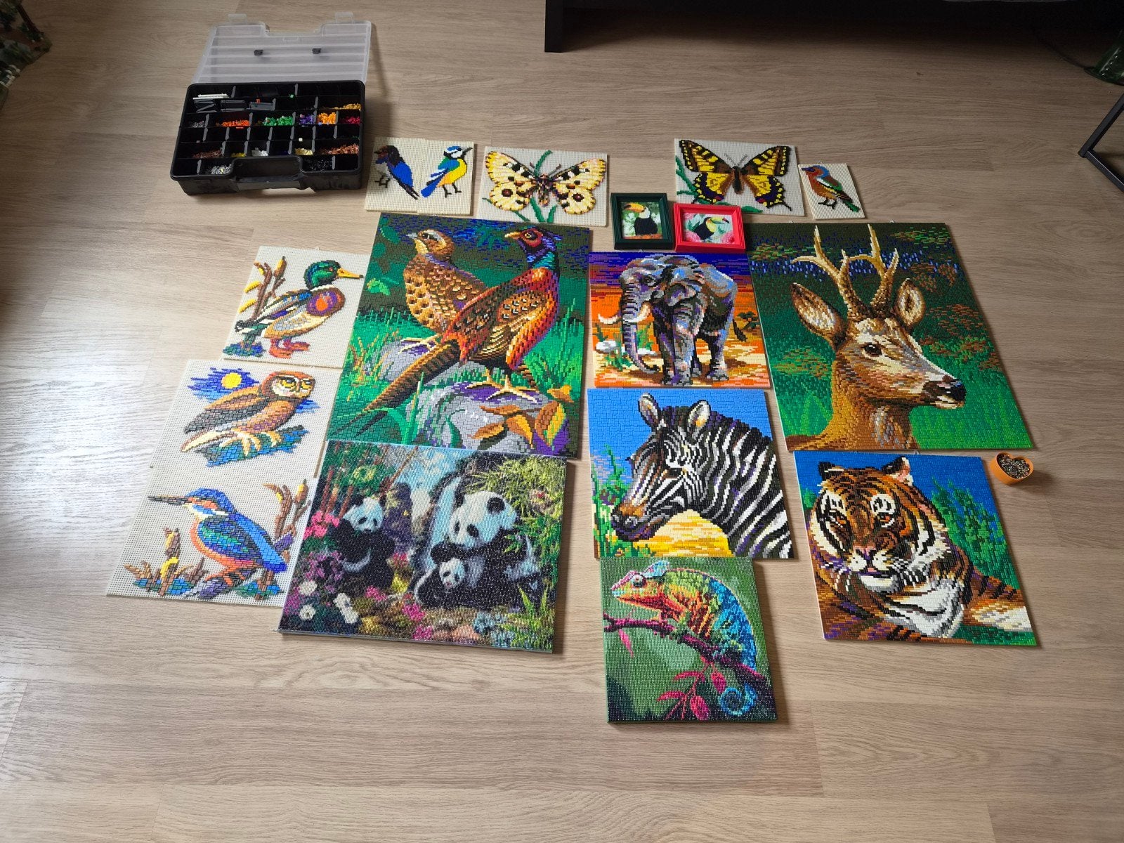 ministeck, pixels en diamond painings, Hobby en Vrije tijd, Ophalen, Zo goed als nieuw, Box-set