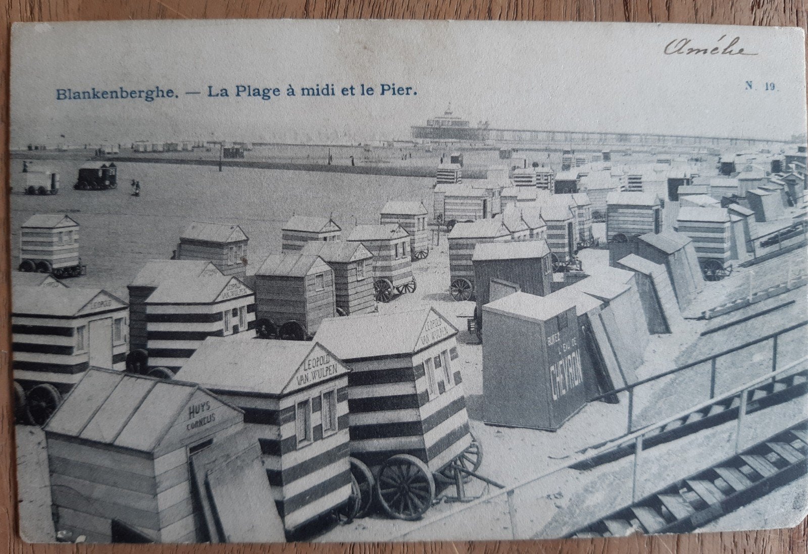 BLANKENBERGE les cabines sur la plage STRAND 1905 !, Ophalen of Verzenden