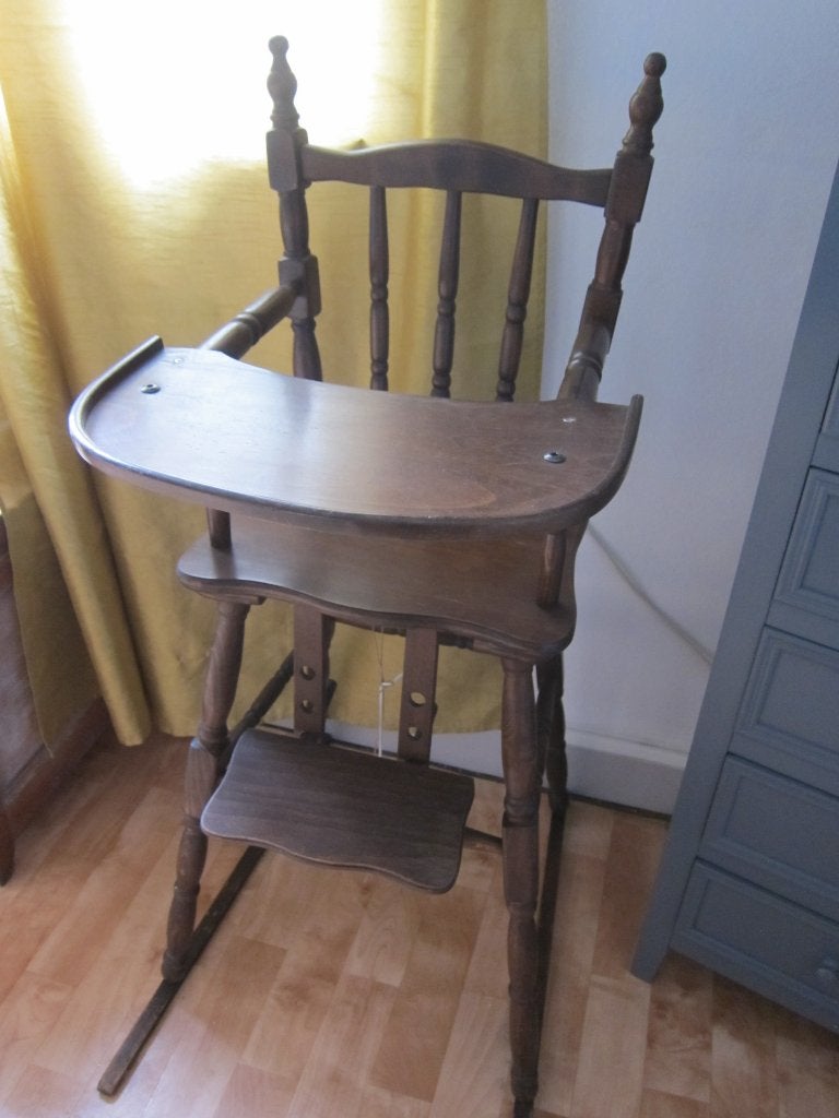Vintage kinderstoelzitje van hout of kattenboom, Kinderen en Baby's, Kinderstoelen, Ophalen, Gebruikt, Hangstoel