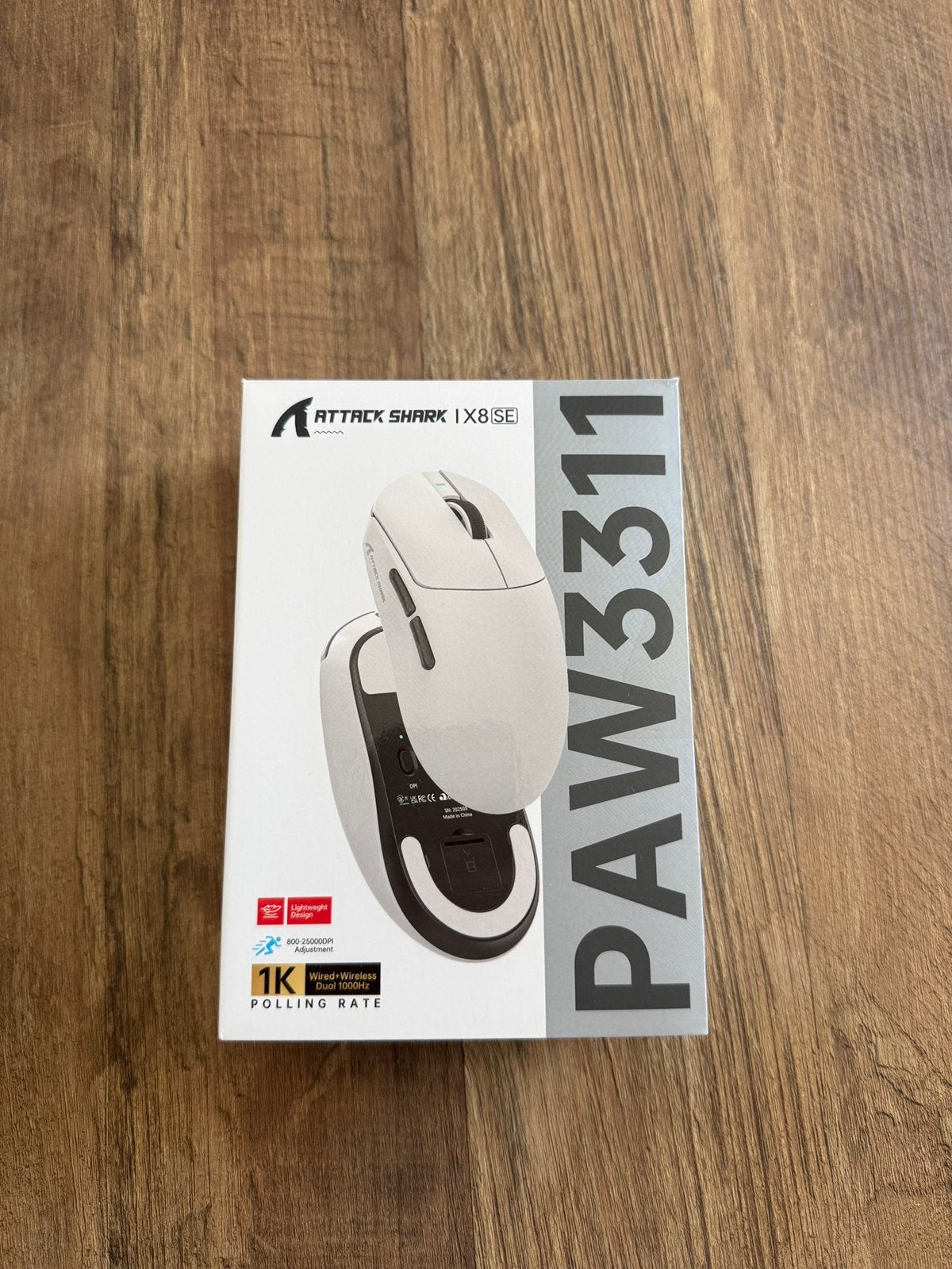 ATTACK SHARK PAW3311 Gaming Mouse, Informatique & Logiciels, Souris, Enlèvement ou Envoi, Neuf