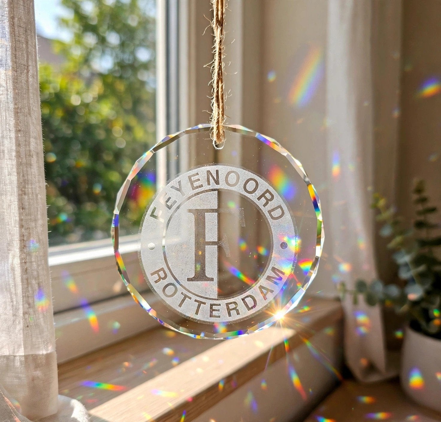 Feyenoord glazen hanger, Ophalen of Verzenden