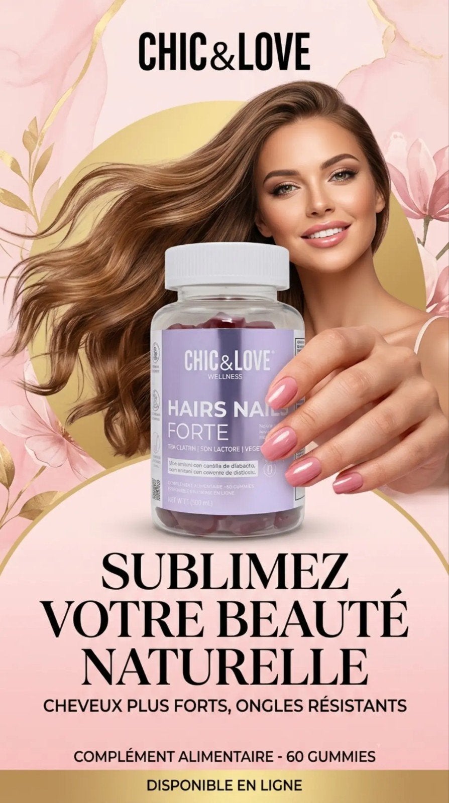 Hairs & Nails Vitamine Gummies Cheveux Ongles, Enlèvement ou Envoi, Neuf, Soin des cheveux ou Soin réparateur des cheveux
