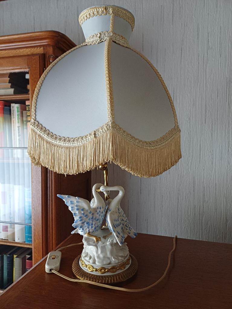 Lamp met porseleinen beeld, Ophalen, Gebruikt, Minder dan 50 cm