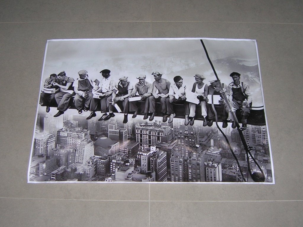Lunch atop a skyscraper op canvas, Ophalen, Nieuw, Print