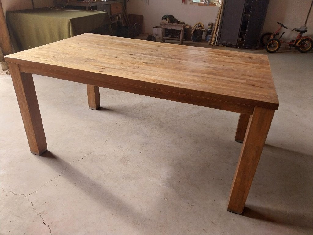 Showroommodel tuintafel 160 cm, Tuin en Terras, Tuintafels, Ophalen, Zo goed als nieuw, Rechthoekig, Teakhout