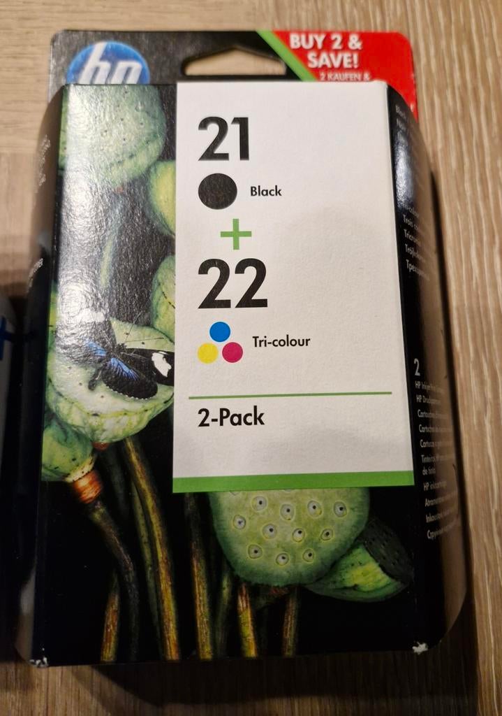 Hp inkt 21 en 22, 2 x. Ongebruikt. HP 22, HP 28 en HP 57, Computers en Software, Printerbenodigdheden, Ophalen