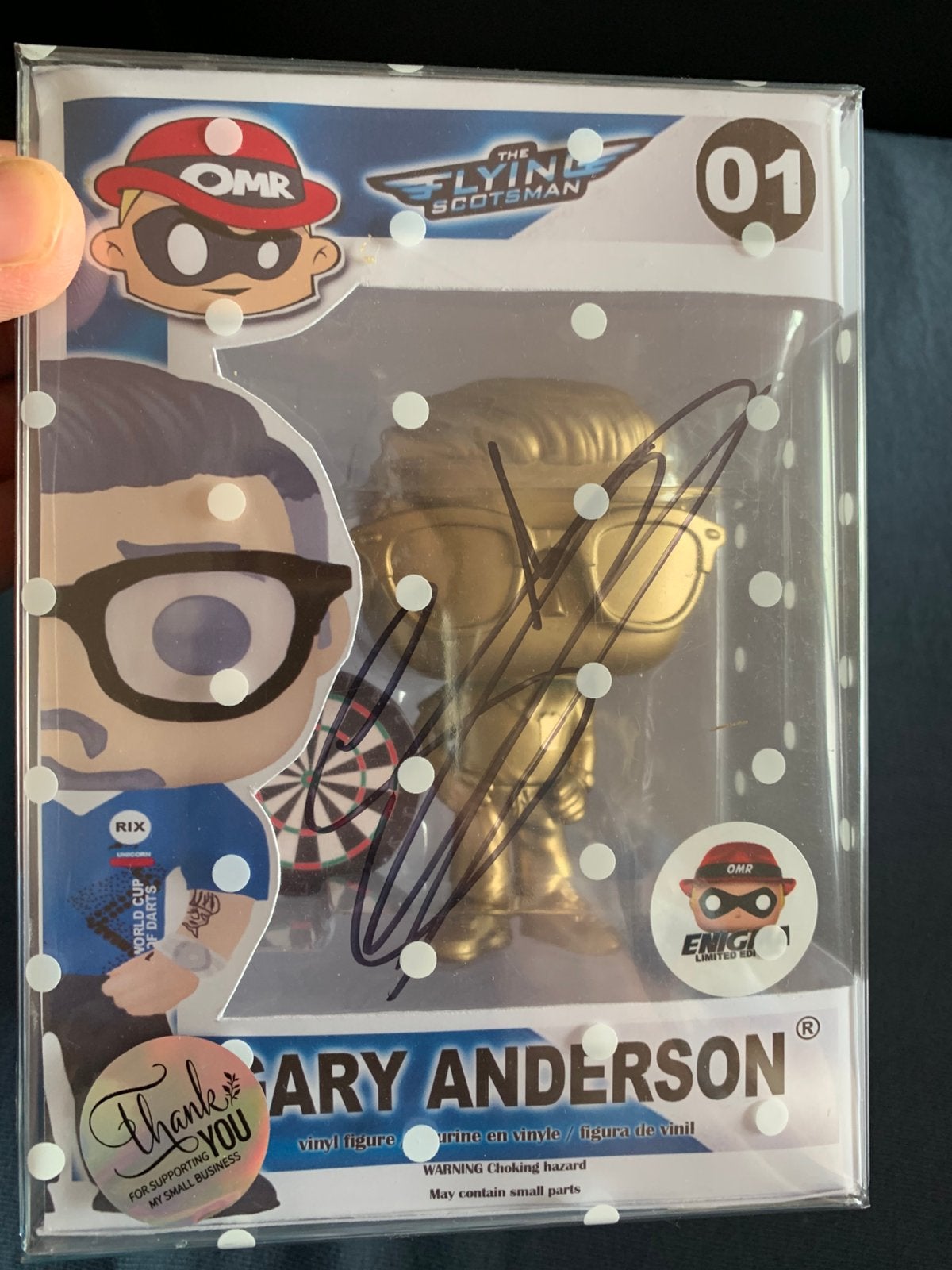 Funko pop gary anderson ( Gold ) nooit gebruikt !, Sport en Fitness, Ophalen of Verzenden, Zo goed als nieuw