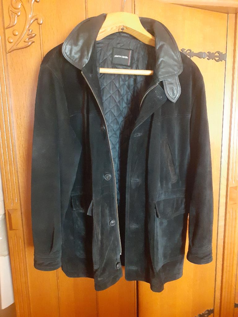 Veste pour homme Pierre Cardin modèle 3/4 en nubuck-, Pierre Cardin, Taille 56/58 (XL), Porté, Noir