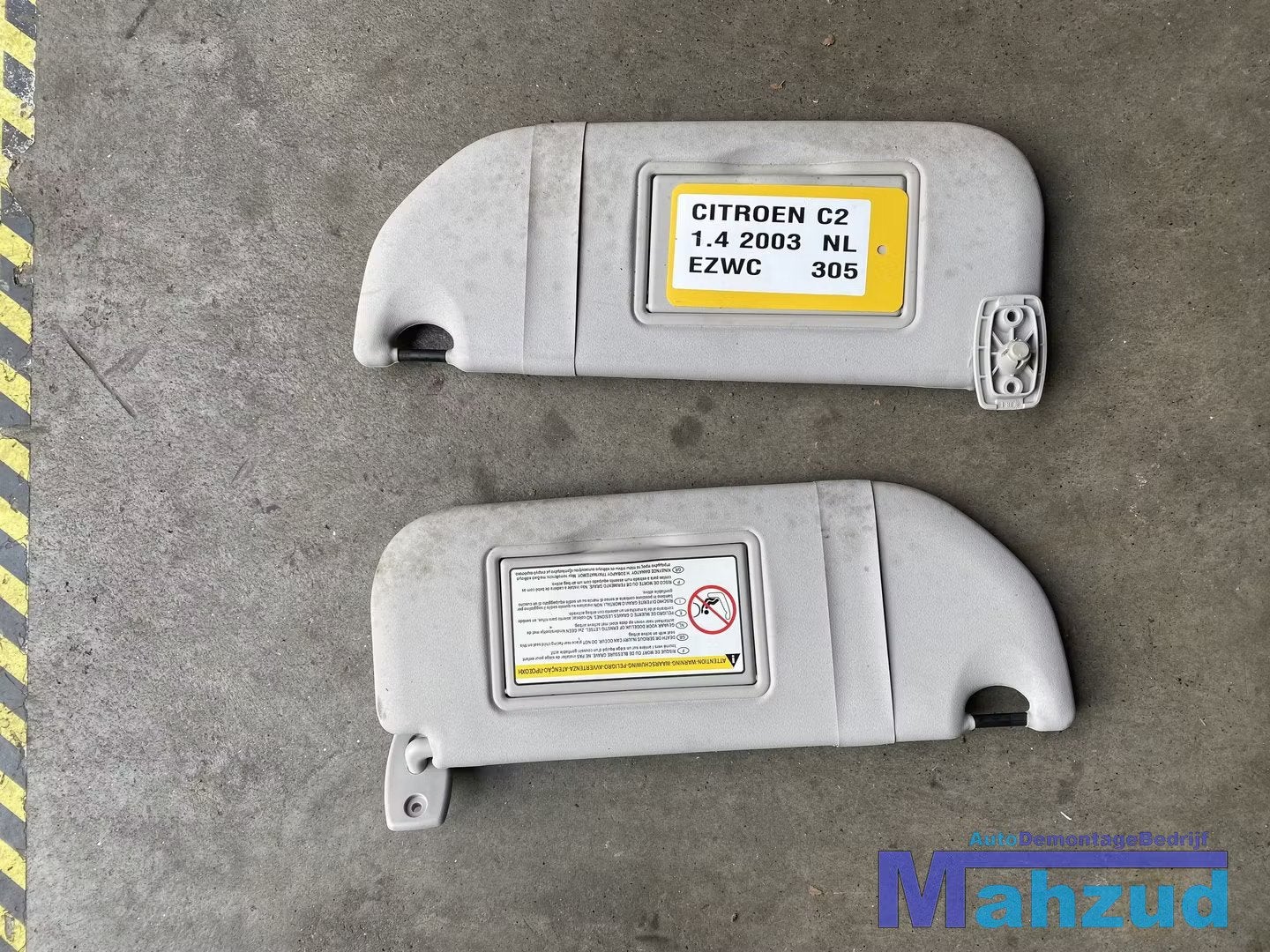 CITROEN C2 Zonnenklep links rechts 2003+, Autos : Pièces & Accessoires, Habitacle & Garnissage, Citroën, Utilisé