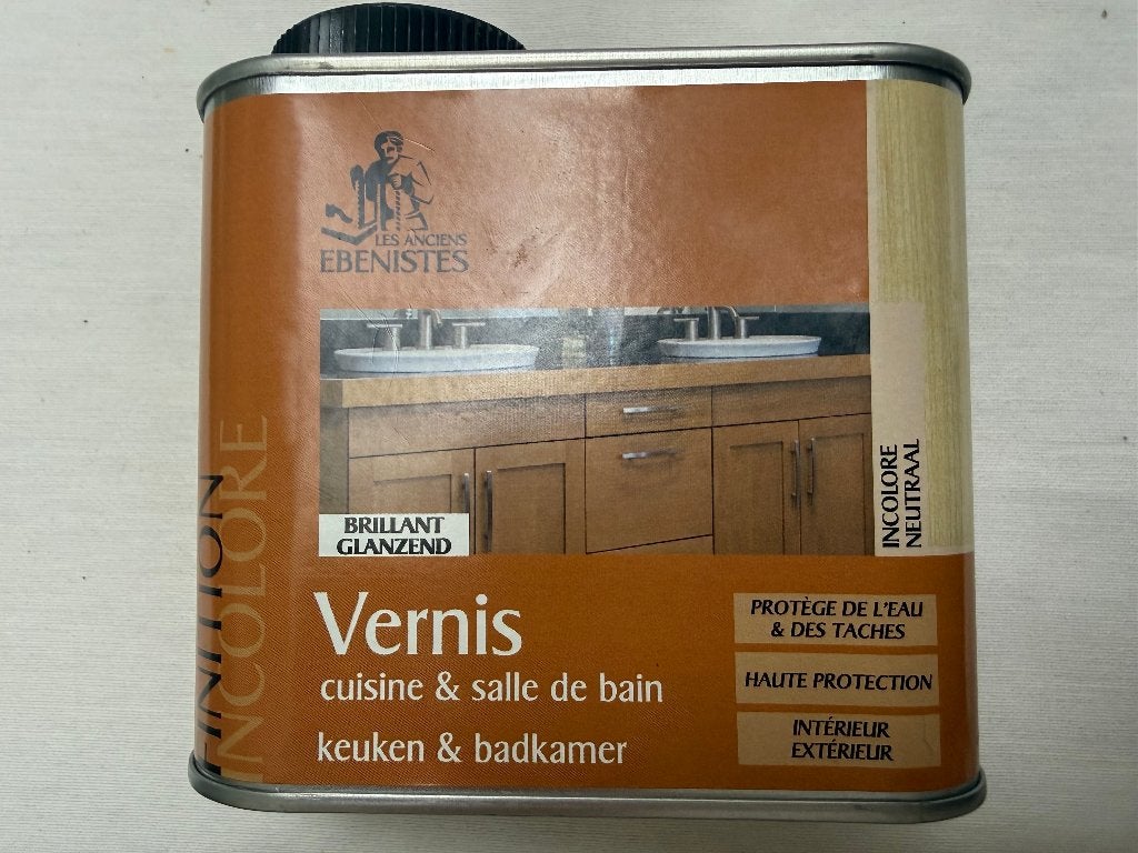 Vernis cuisine salle de bain, Les Anciens Ébénistes, Bricolage & Construction, Neuf, Moins de 5 litres, Enlèvement ou Envoi, Autres couleurs