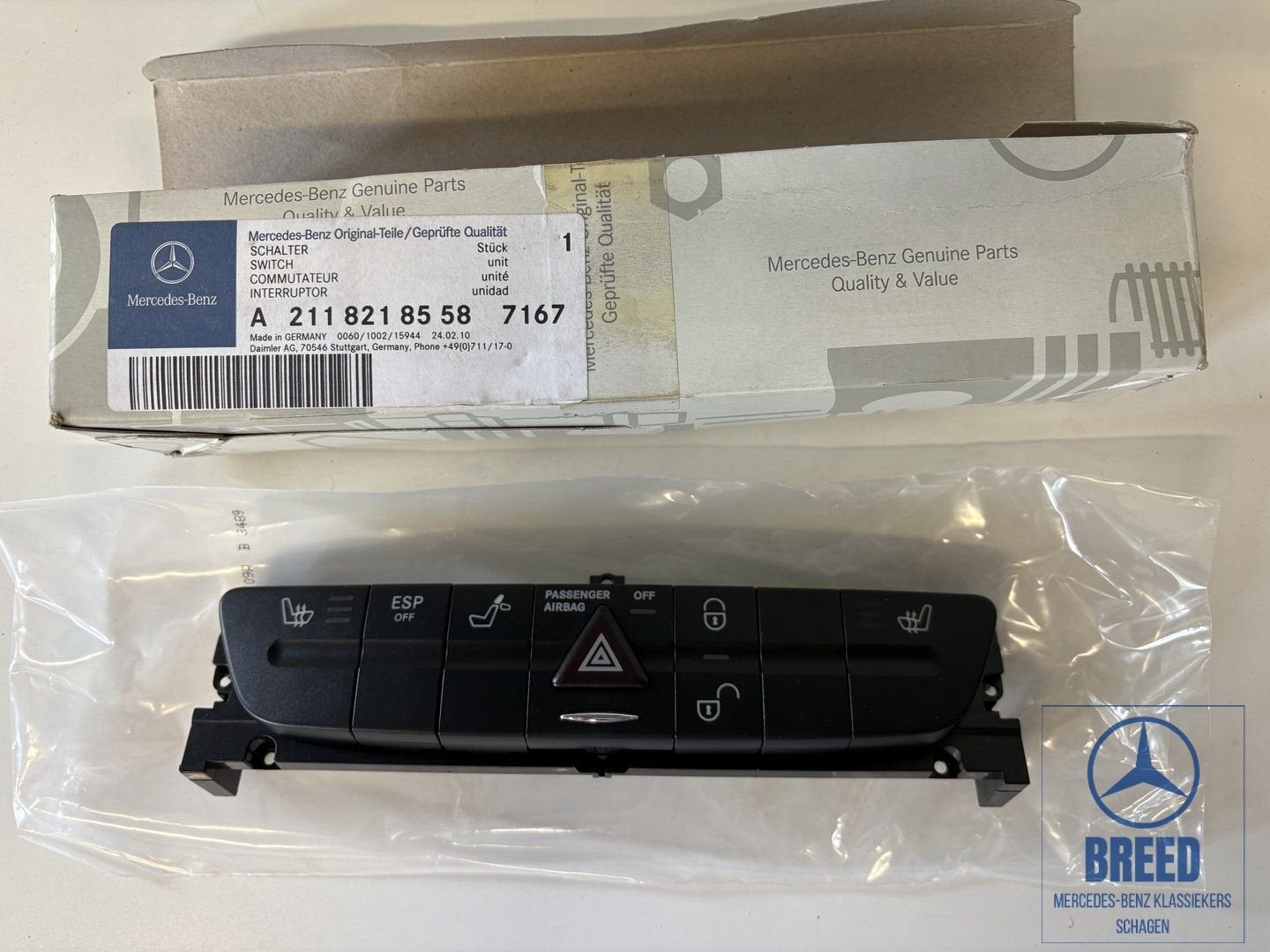 NOS schakelaar Mercedes-Benz W211 S211 E-Klasse W219 CLS, Neuf, -, -, Enlèvement ou Envoi